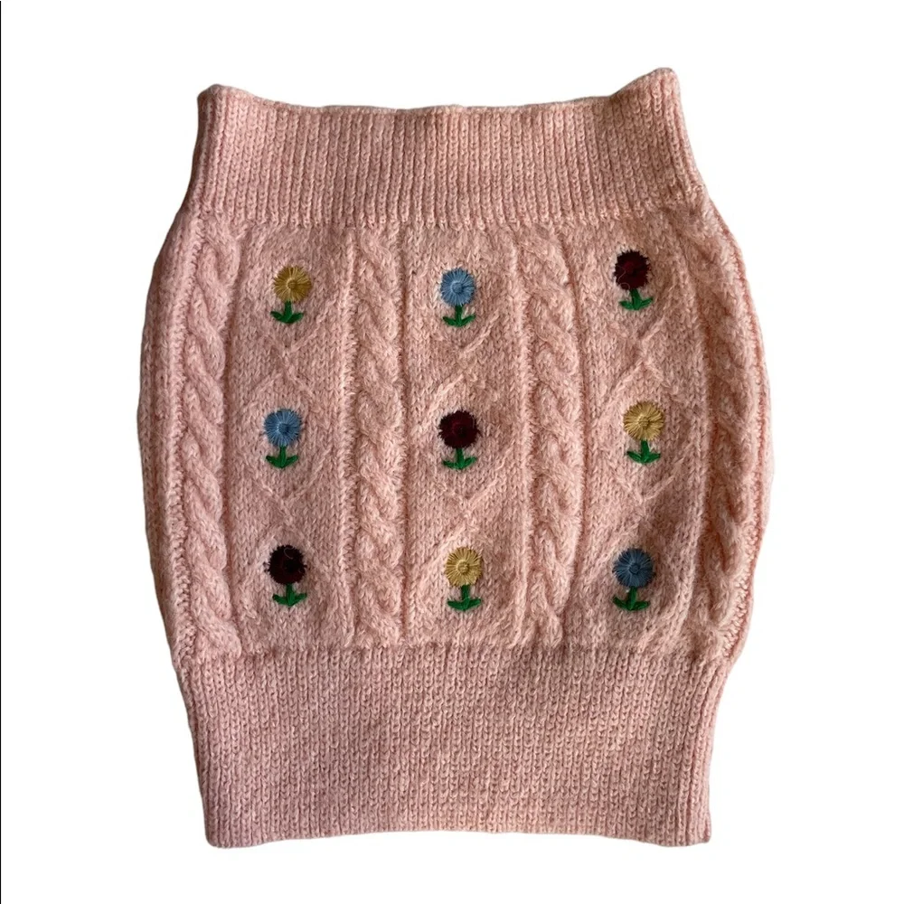 Zara Knit Embroidered Tube Top NEW - Picture 4 of 7